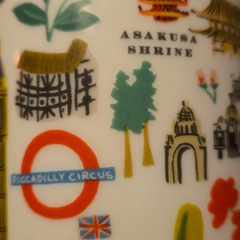 Rifle Paper Co. Bon Voyage Mug Travel Paris London Tokyo NY - Picture 6 of 9
